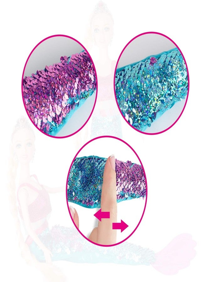 Bettina Mermaid Princess Doll Playset, Color Changing Mermaid, Dress Up Doll 12" and Dress Doll 3" and Dolphin, Color Change by by Reversing the Sequins Mermaid Toys for Little Girls and Play Gift Set Aged 3+ - Image 2