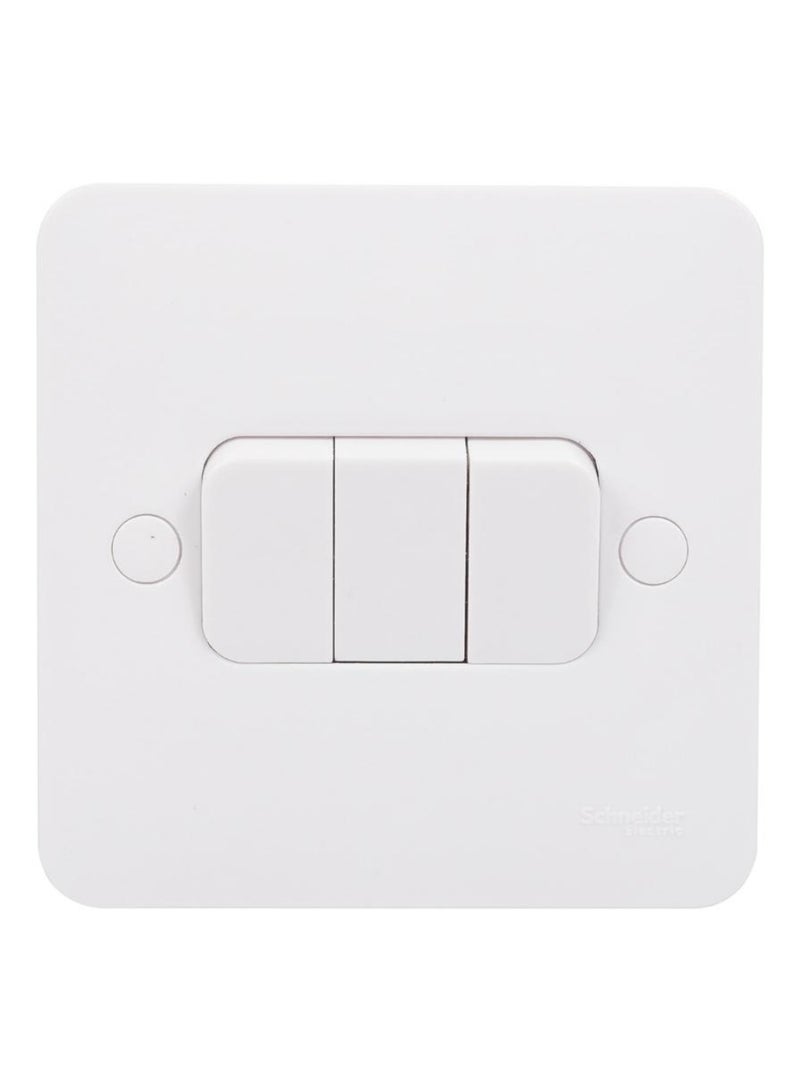 Schneider Electric Lisse 3 Gang 2 Way Switch 8.7 x 8.7 x 2.5cm 230 VAC