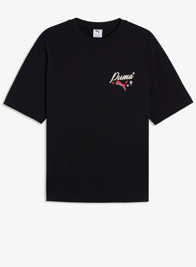 Puma PUMA Black Graphic Champions Boxy T-Shirt for Men | Best Price UAE