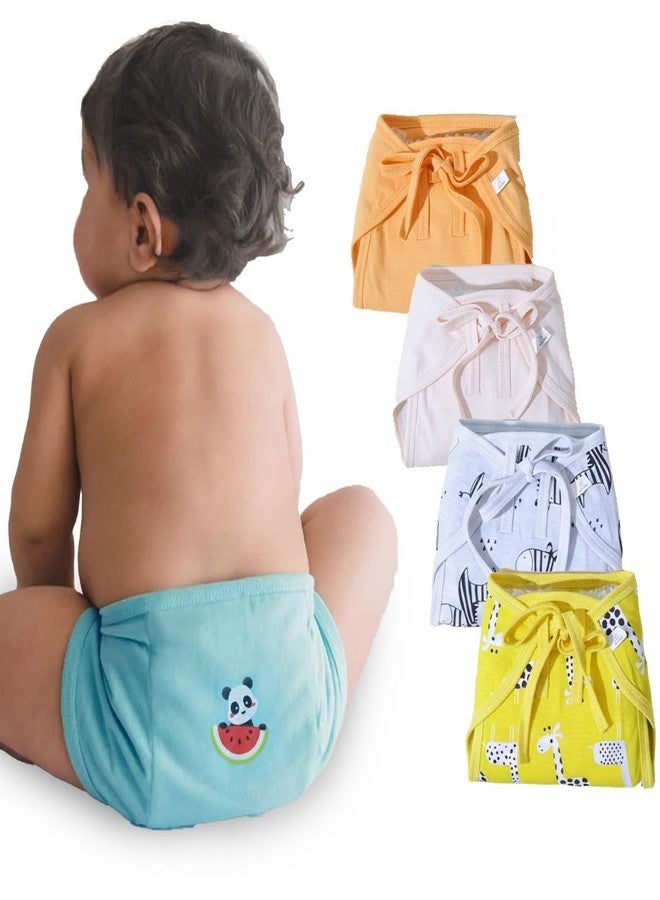 Snugkins Baby Langot for Newborns 6-12 Months | Reusable Nappy | 100% Pure Cotton, Washable, Extra Soft & Breathable | Unisex Baby Essential for Boys & Girls | Pack of 5 Multicolor - Image 1