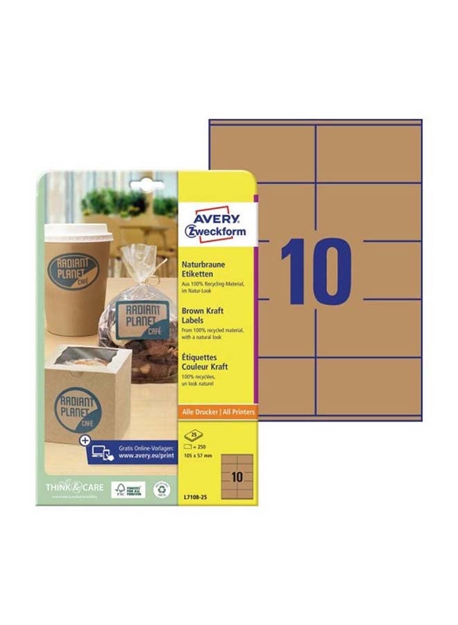 AVERY ملصقات 57x105 مم L7108 25 حبة