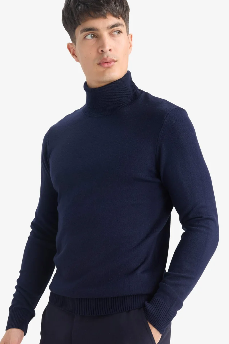 ديفاكتو Slim Fit Turtleneck Knitwear Pullover