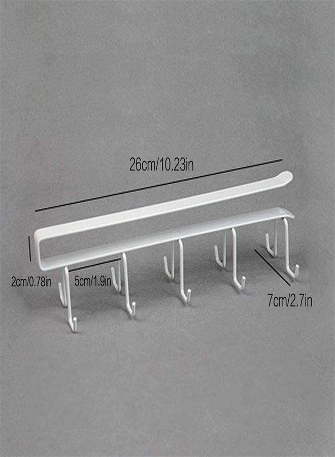 joyzzz رف خطاف مزدوج متعدد الوظائف مناسب لأدوات المطبخ والخزائن ورفوف تخزين خزانة الملابس وأكواب القهوة وما إلى ذلك. - Image 2