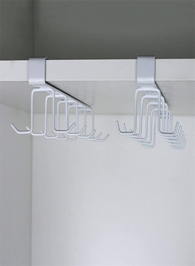 joyzzz رف خطاف مزدوج متعدد الوظائف مناسب لأدوات المطبخ والخزائن ورفوف تخزين خزانة الملابس وأكواب القهوة وما إلى ذلك. - Image 4