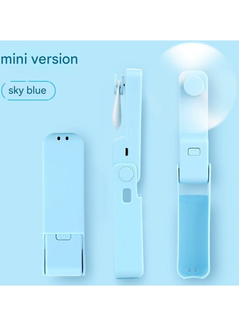 Goolsky Foldable USB Mini Fan – Portable Rechargeable Desk & Handheld Fan for Students/Office/Travel, Adjustable Angle - Image 2