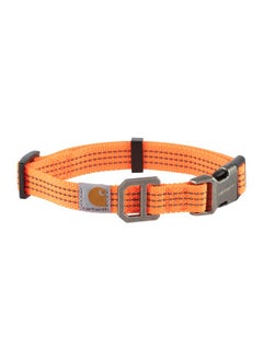 carhartt Carhartt Fully Adjustable Nylon Webbing Collars for Dogs, Reflective Stitching for Visibility, Hunter Orange (Nylon Webbing), Medium  - Image 1