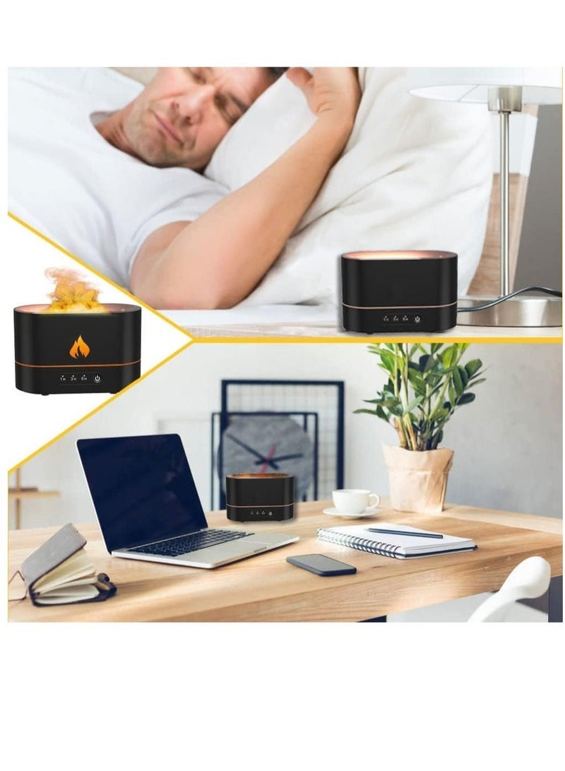 Flame humidifier for bedroom, Essential oil diffuser cool mist humidifiers for home mini air small personal humidifier, 200 ml Lasts Up to 10 Hours  - Image 5