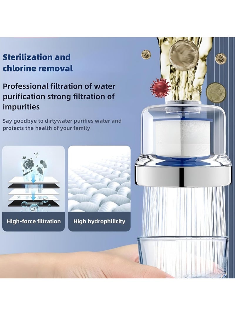 cyleto Water Filter for Sink Faucet – 360° Rotating Faucet Water Filter with 3 Replaceable Filters & Durable Design for Kitchen & Bathroom Sinks - Image 3