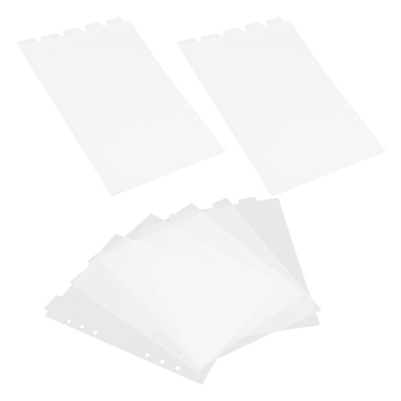 5 Pack Frosted Plastic A5 Binder Dividers with Tabs for Ring Binders Office School Organization - Image 2
