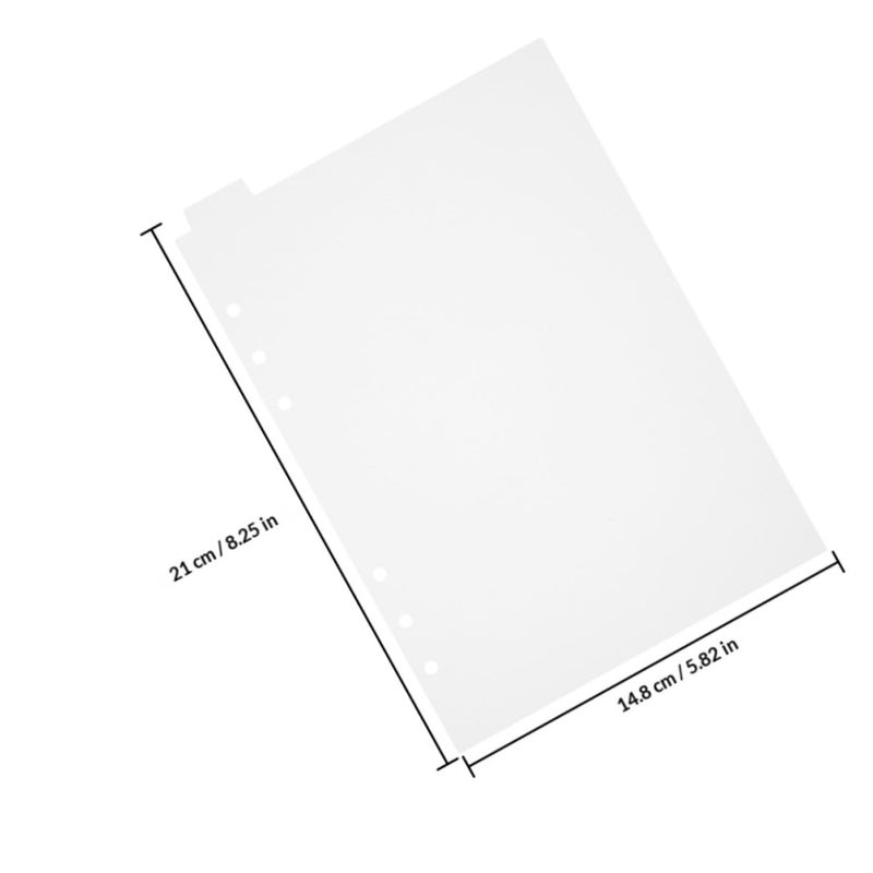 5 Pack Frosted Plastic A5 Binder Dividers with Tabs for Ring Binders Office School Organization - Image 3