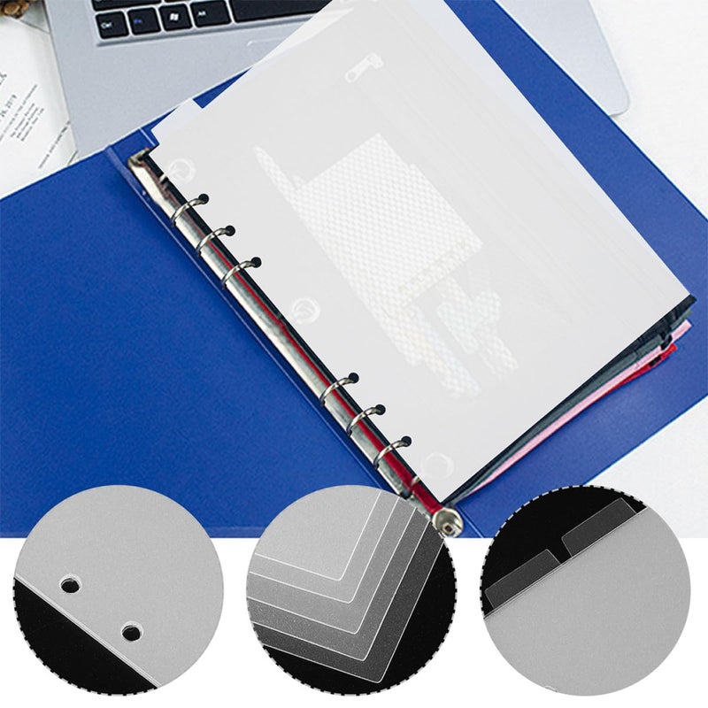 5 Pack Frosted Plastic A5 Binder Dividers with Tabs for Ring Binders Office School Organization - Image 4