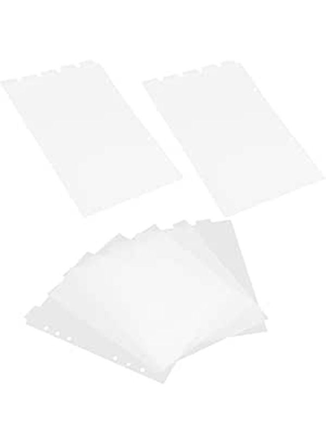 5 Pack Frosted Plastic A5 Binder Dividers with Tabs for Ring Binders Office School Organization - Image 1