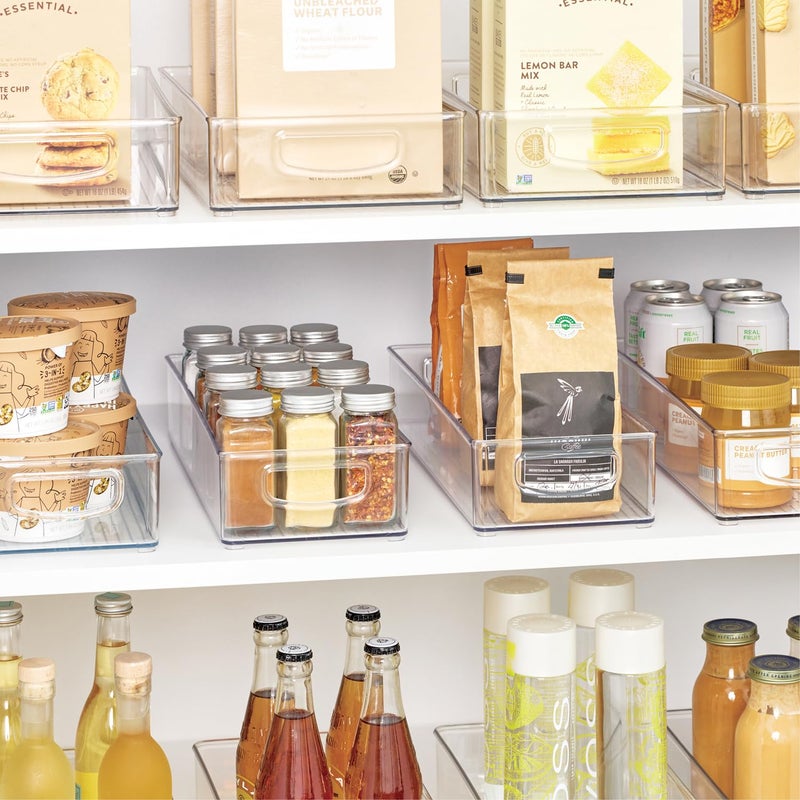 InterDesign iDesign BPA-Free Plastic Pantry and Kitchen Storage, Freezer and Fridge Organizer Bin with Easy Grip Handles – 16" x 6" x 3", Clear - Image 4