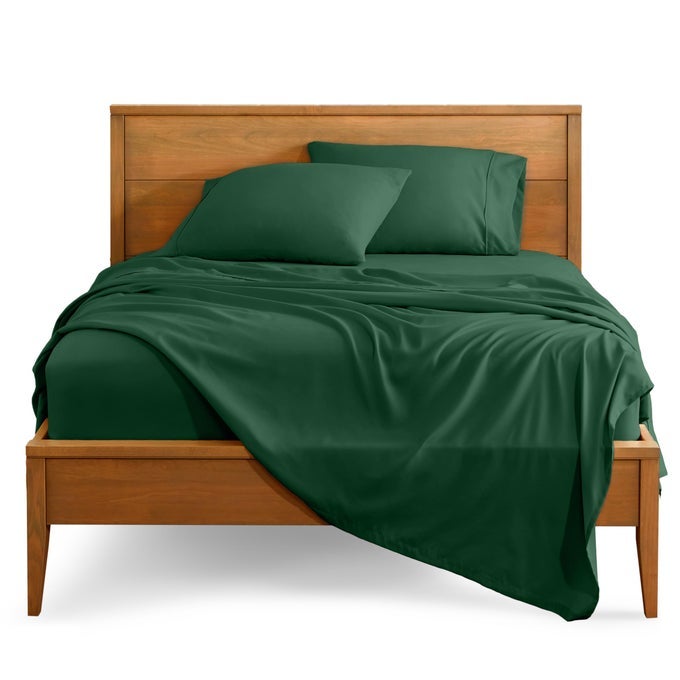 QUEEN SHEET SET LUXURY 1800 ULTRASOFT MICROFIBER BED SHEETS DOUBLE BRUSHED DEEP POCKETS EASY FIT 4 PIECE SET BEDDING SHEETS PILLOWCASES QUEEN FOREST GREEN