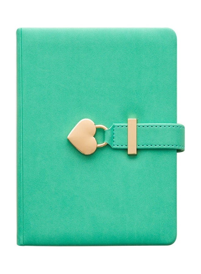 إسكدنيا Heart Shaped Lock Diary with and Key Green