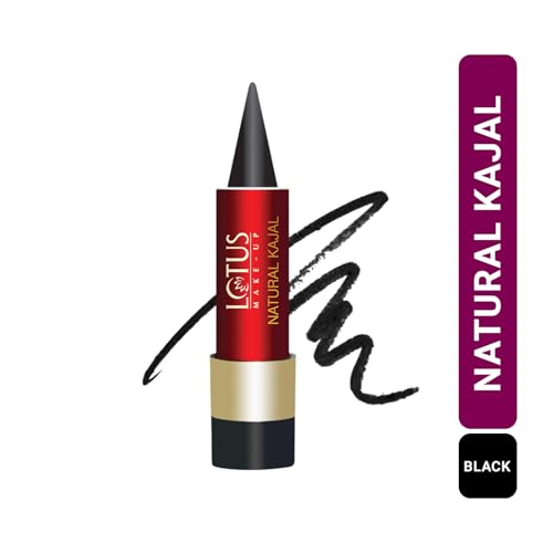 Lotus Makeup Lotus Make-Up Natural Kajal - Black NK04 | Almond Oil | Smudge Proof | 100% Natural Ingredients | 4g - Image 2