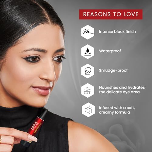 Lotus Makeup Lotus Make-Up Natural Kajal - Black NK04 | Almond Oil | Smudge Proof | 100% Natural Ingredients | 4g - Image 4