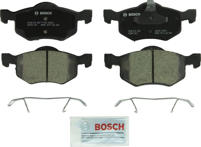 BOSCH BC843 QuietCast Premium Ceramic Disc Brake Pad Set - Front for Select Ford Escape, Mazda Tribute, Mercury Mariner
