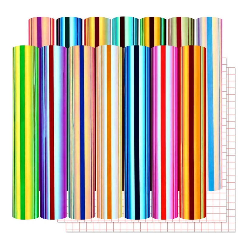 Lya Vinyl 16 Pack Holographic Vinyl Set for Cutting Machine - 12" x 12" Permanent Holographic Vinyl Sheets for Decor Sticker, Party Decoration, Car Decal - Image 3