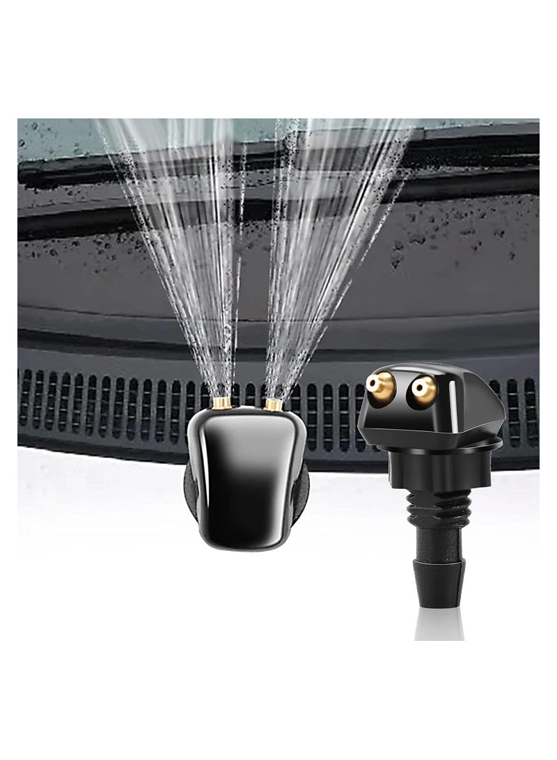 SYOSI Windshield Washer Nozzle, 8 PCS 8mm 9mm Front Windshield Washer Nozzle Sprayer, Washer Spurter Straight Pillar Truck Automotive Hood 4 Holes, Compatible for Ford Honda Chrysler Subaru BMW Buick - Image 4