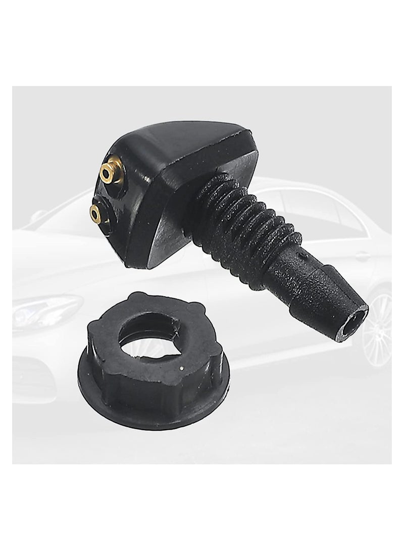 SYOSI Windshield Washer Nozzle, 8 PCS 8mm 9mm Front Windshield Washer Nozzle Sprayer, Washer Spurter Straight Pillar Truck Automotive Hood 4 Holes, Compatible for Ford Honda Chrysler Subaru BMW Buick - Image 3