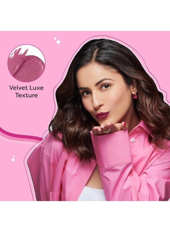 سكر بوب أحمر الشفاه SUGAR POP Satin Matte Luxe | يحتوي على زيت الخروع وفيتامين E وحمض الهيالورونيك | تغطية كاملة - درجة 07 Blossom - Image 3