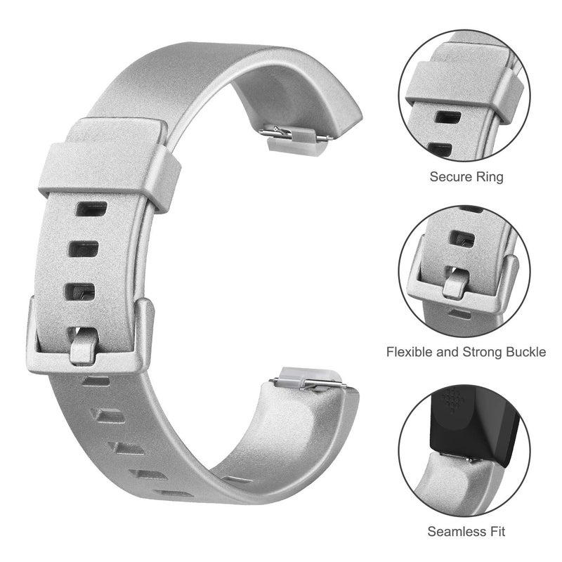 Tobfit Pack 3 TPU Bands Compatible with Fitbit Inspire HR/Fitbit Inspire/Fitbit Ace 2 Bands, Sports Accessories Waterproof Wristbands Women Men, Large, Rose Gold/Champagne Gold/Silver - Image 4