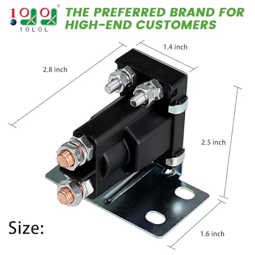 10L0L 12V 4 Terminal Solenoid for EZGO TXT Marathon Gas 2/4 Cycle 1979-1994 Golf Cart 16542-G1, 16542G1, 1133 - Image 2