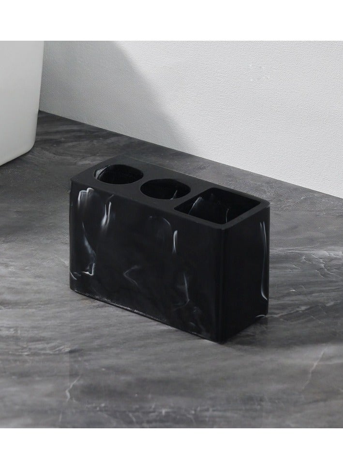 JiFENG Toothbrush Holder Resin Anti-Slip 3-in-1 Bathroom Organizer for Toothbrush, Toothpaste & Razor - Image 2