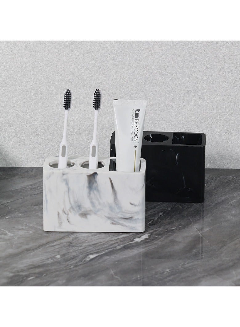 JiFENG Toothbrush Holder Resin Anti-Slip 3-in-1 Bathroom Organizer for Toothbrush, Toothpaste & Razor - Image 5
