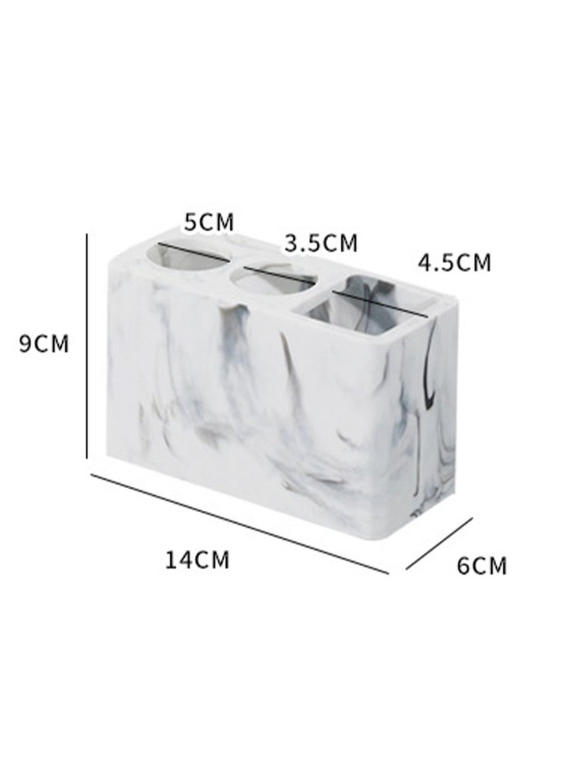 JiFENG Toothbrush Holder Resin Anti-Slip 3-in-1 Bathroom Organizer for Toothbrush, Toothpaste & Razor - Image 4