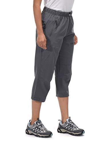 Little Donkey Andy Women's Quick Dry 3/4 Pants Capri Shorts Lightweight Hiking Travel Casual Steel Gray S - Image 3