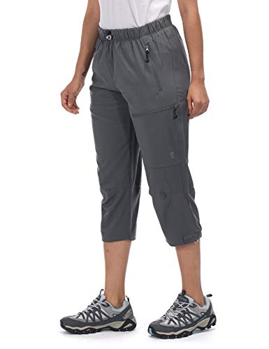 Little Donkey Andy Women's Quick Dry 3/4 Pants Capri Shorts Lightweight Hiking Travel Casual Steel Gray S - Image 2