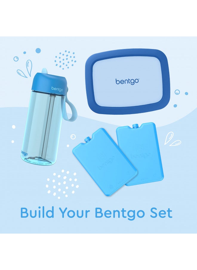 Bentgo - Bentgo® Kids Water Bottle - New & Improved 2023 Leak-Proof, BPA-Free 15 oz. Cup for Toddlers & Children - Flip-Up Safe-Sip Straw for School, Sports, Daycare, Camp & More (Blue) - Image 1