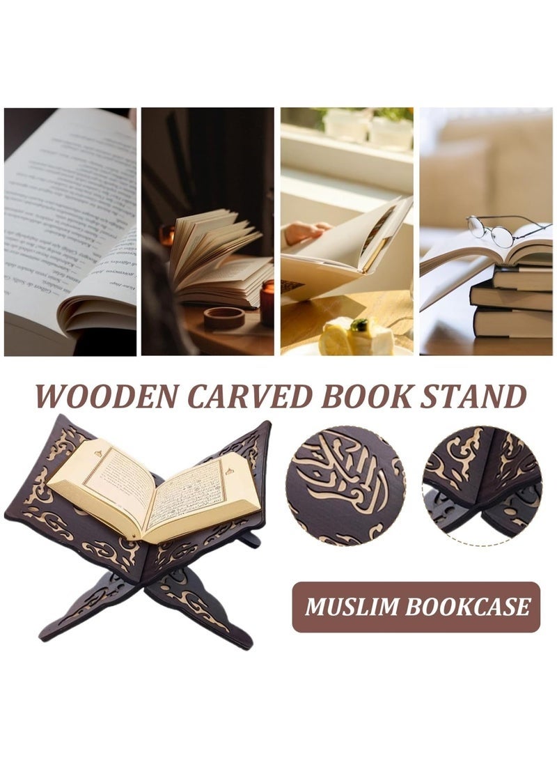 حامل قرآن، منصة قرآن، خزانة قرآن، حامل كتب الصلاة، رف قراءة رمضان، مبارك، زينة حفلة مسلم، حامل كتب - Image 4