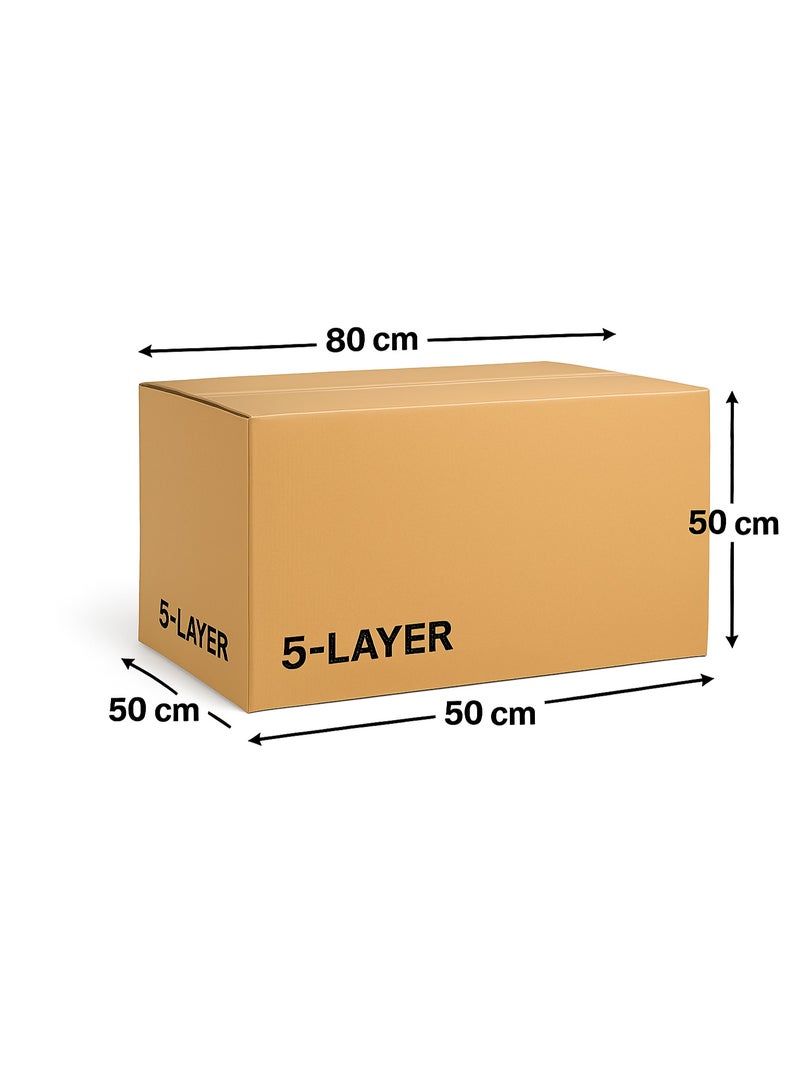 3 Large Carton Boxes -5 ply - length 80cm, width 50cm, height 50cm (80 * 50 * 50) for packaging and shipping. - Image 2