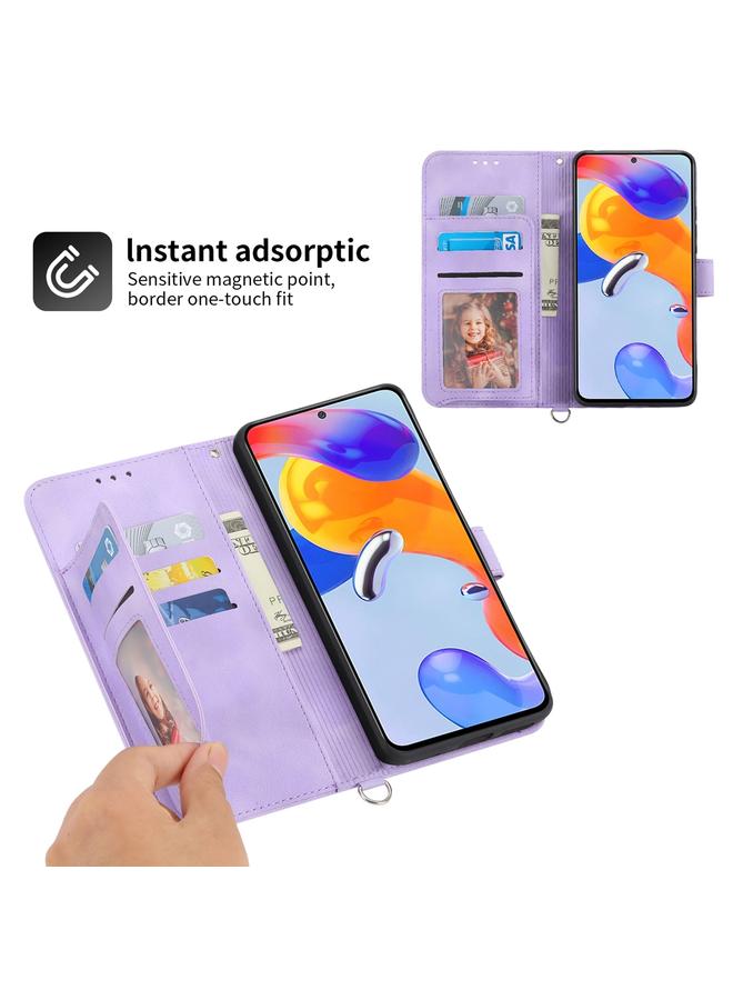 اس-توب جراب لهاتف Realme 10 4G، جراب هاتف من الجلد بملمس جلدي منقوش عليه زهور - Image 5