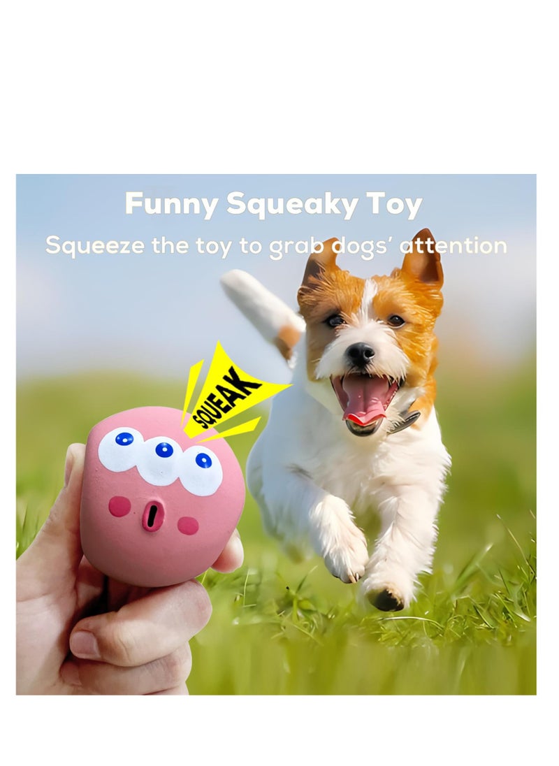 null - Latex Squeaky Dog Toy Set - Soft Puppy Chew Balls with Funny Faces, Ideal for Interactive Play, Fetch, and Chewing for Medium Dogs (3 Pack) - Image 1