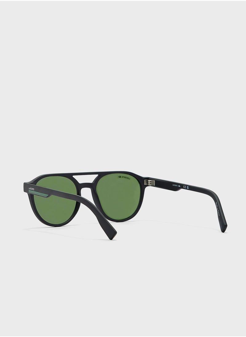 لاكوست - نظارة شمسية بإطار دائري طراز L6008S - Image 1