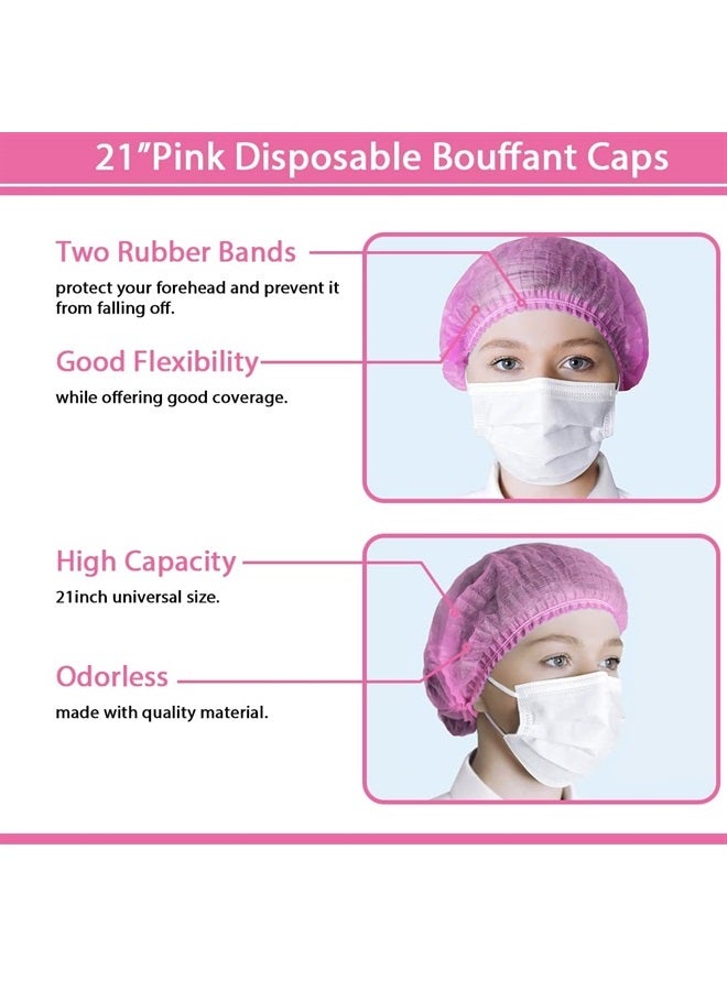 Abnaok Non Woven Shower Caps, 100 PCS Elastic Caps for Food Industries Home & Kitchen Use, Hotels, Restaurant and Hair Salon - Image 3