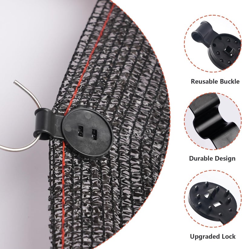 HAPYSA Shade Cloth Heavy Duty Lock GripPlastic Universal Clip for Fixing SunshadeShade Cloth Plastic Clips GreenhouseShade Net Cover for Gardening and Agriculture PSC 50 - Image 4