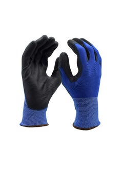 ROBUSTT Robustt Nylon Nitrile Coated Industrial Safety Hand Gloves(Pack of 5) Anti-Cut | Cut Resistant | Heat Resistant | Industrial Use | for Finger and Hand Protection.  - Image 1