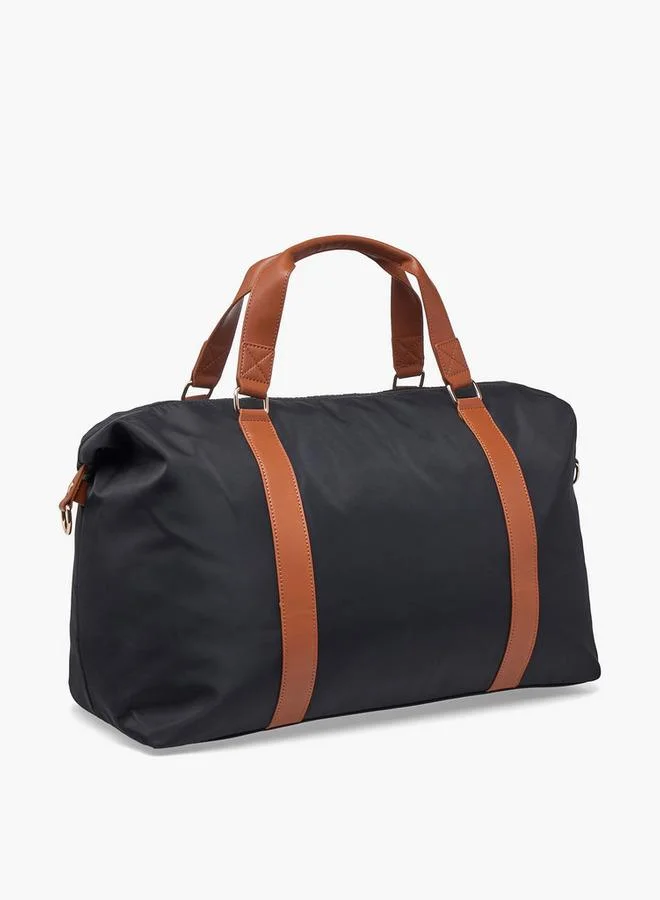 Wave  Contrast Trim Duffle Bag With Removable Strap  | Best Price UAE