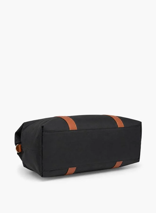 Wave  Contrast Trim Duffle Bag With Removable Strap  | Best Price UAE