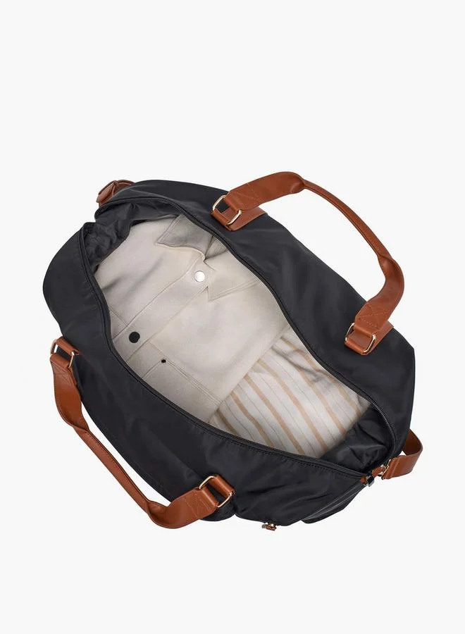 Wave  Contrast Trim Duffle Bag With Removable Strap  | Best Price UAE