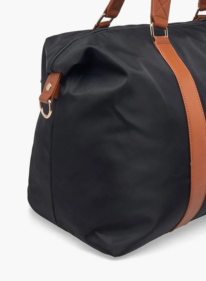 Wave  Contrast Trim Duffle Bag With Removable Strap  | Best Price UAE