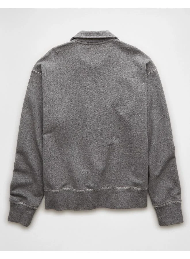 امريكان ايجل AE Quarter-Zip Polo Collar Sweatshirt