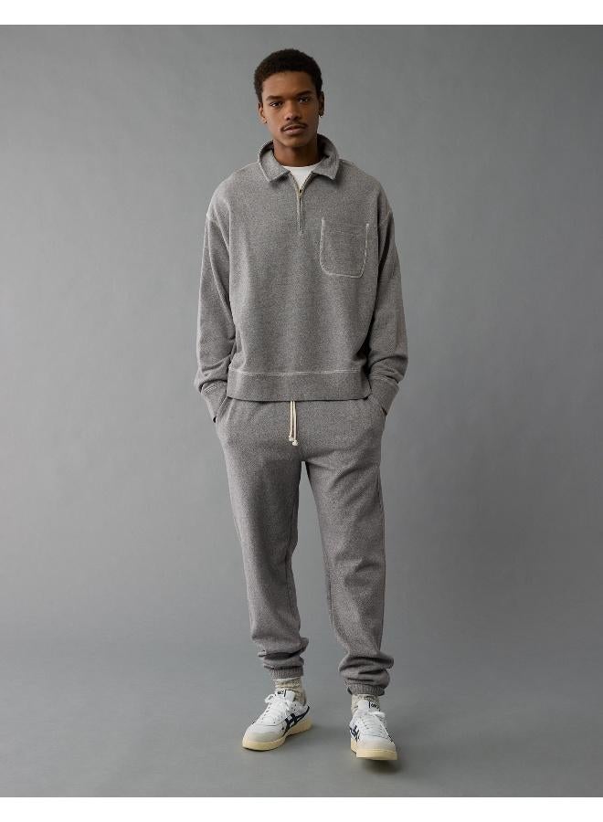 American Eagle AE Quarter-Zip Polo Collar Sweatshirt  - Image 1