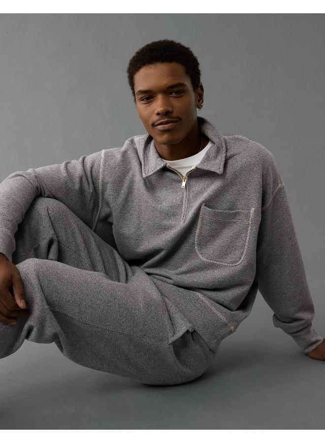 American Eagle AE Quarter-Zip Polo Collar Sweatshirt  - Image 5