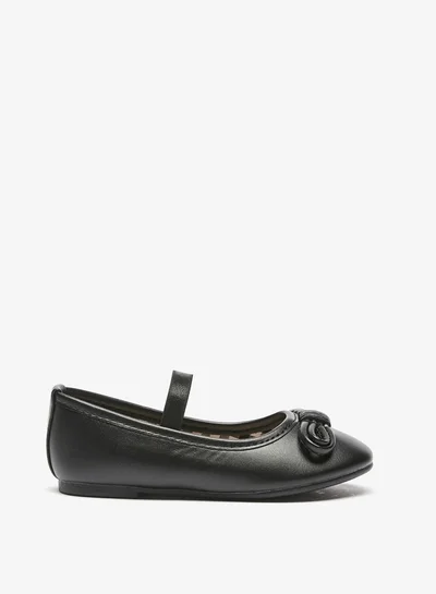 Flora Bella By Shoexpress Flora Bella Bow Accented Round Toe Slip On Ballerina Shoes